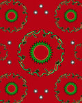 Red Floral Pattern Mandala Design Rug