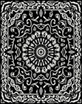 Monochromatic Intricate Mandala Pattern Rug
