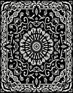 Monochromatic Intricate Mandala Pattern Rug