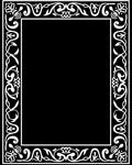 Classic Floral Scrollwork Frame Design Rug