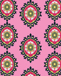 Pink Floral Medallion Pattern Rug