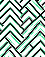 Bold Black Green Geometric Angles Rug