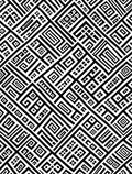 Black White Geometric Maze Pattern Rug