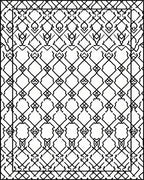 Intricate Lattice Patterned Graphic Rug