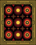 Bold Sunburst Geometric Design Rug