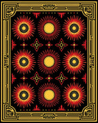Bold Sunburst Geometric Design Rug