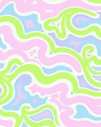 Swirling Pastel Abstract Pattern Rug
