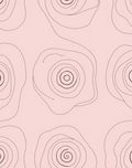 Pink Subtle Swirl Floral Contour Rug