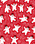 Holiday Snowmen Swirl Pattern Rug