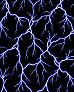 Electric Blue Lightning Bolt Pattern Rug
