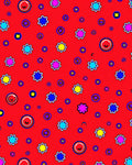 Playful Starburst Dots Pattern Rug
