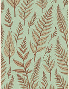 Botanical Fern Pattern Design Rug