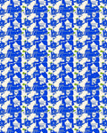 Bold Blue White Abstract Pattern Rug