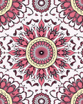Pink Floral Mandala Pattern Rug