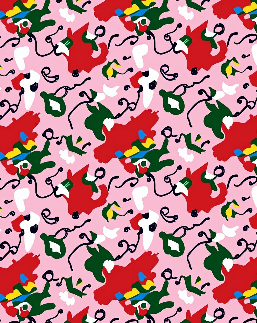 Abstract Colorful Shapes Pattern Rug