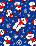 Cute Snowman Snowflake Pattern Design Rug