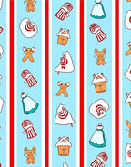 Gingerbread Candy Cane Stripes Christmas Rug