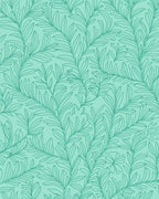 Teal Foliage Contour Art Rug