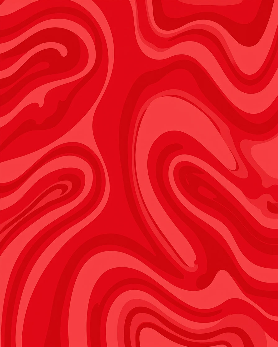 Crimson Swirl Abstract Pattern Rug