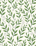 Green Leafy Vine Pattern Rug