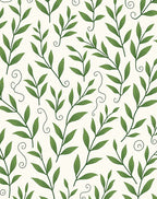 Green Leafy Vine Pattern Rug