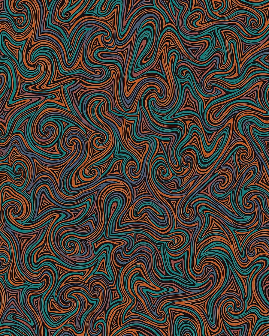 Swirling Pattern In Warm Tones Rug