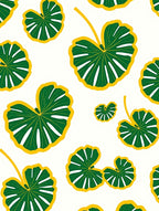 Tropical Green Yellow Leafy Foliage Rug