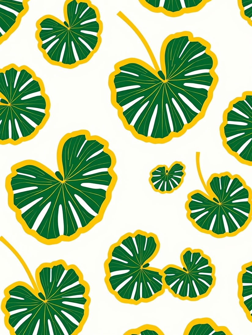 Tropical Green Yellow Leafy Foliage Rug