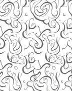 Modern Abstract Swirl Pattern Rug