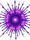 Vibrant Purple Starburst Pattern Rug