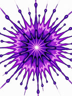 Vibrant Purple Starburst Pattern Rug
