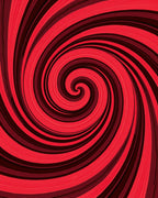 Red Swirl Optical Illusion Rug