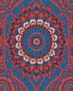 Intricate Floral Mandala Pattern Rug