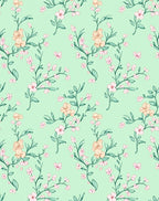 Delicate Floral Vine Pattern Rug