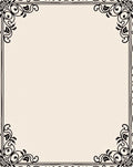 Classic Floral Scroll Border Design Rug