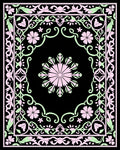 Floral Border With Central Medallion Design Rug
