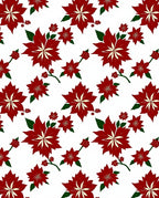 Classic Red Floral Pattern Rug
