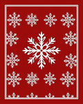 Classic Snowflakes Red Pattern Rug