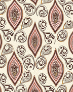 Abstract Paisley Swirls Pattern Rug