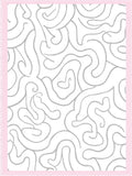 Abstract Swirls White And Silver Rug