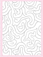Abstract Swirls White And Silver Rug