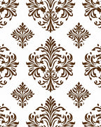 Classic Scrollwork Damask Pattern Rug