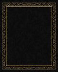 Black Floral With Gold Detailed Border Rug
