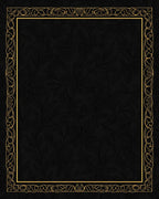Black Floral With Gold Detailed Border Rug