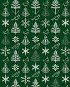 Winter Trees and Snowflakes Pattern Rug