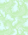 Aqua Lime Organic Swirl Art Rug