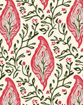 Red Floral Pattern Print Rug