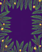 Festive Green Leaf 3D Spheres Rug