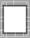 Monochrome Grid Square Pattern Rug