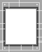 Monochrome Grid Square Pattern Rug